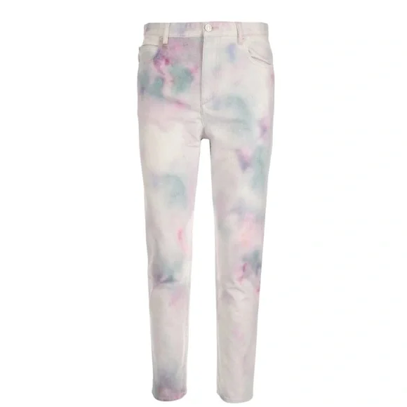 Isabel Marant Étoile Tie-Dye High Waisted Jeans Denim Pastel Cotton Batik - Picture 5 of 16